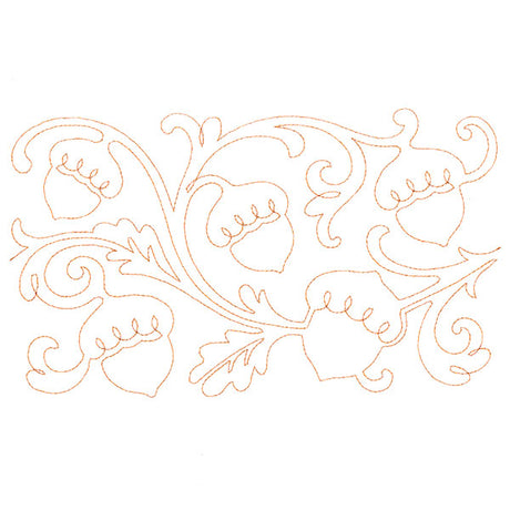 Spiraling Acorns (Edge-to-Edge Quilting)