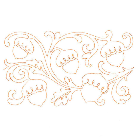 Spiraling Acorns (Edge-to-Edge Quilting)