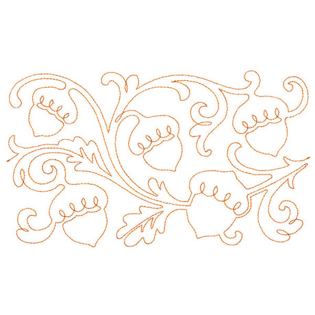 Spiraling Acorns (Edge-to-Edge Quilting)