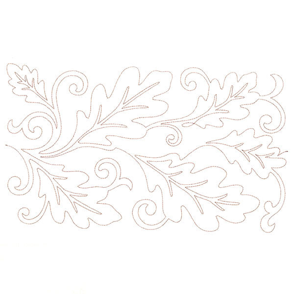 Spiraling Oak Leaves (Edge-to-Edge Quilting)
