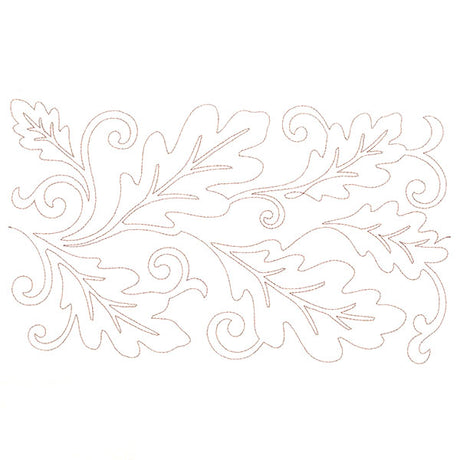 Spiraling Oak Leaves (Edge-to-Edge Quilting)