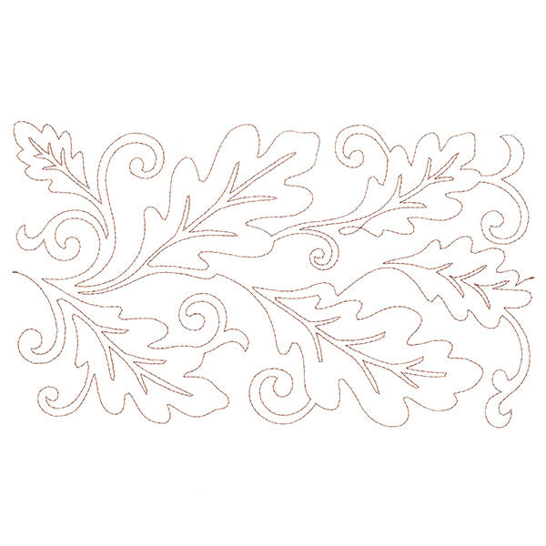 Spiraling Oak Leaves (Edge-to-Edge Quilting)