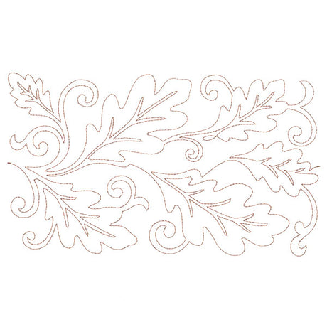 Spiraling Oak Leaves (Edge-to-Edge Quilting)