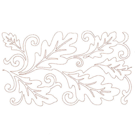 Spiraling Oak Leaves (Edge-to-Edge Quilting)