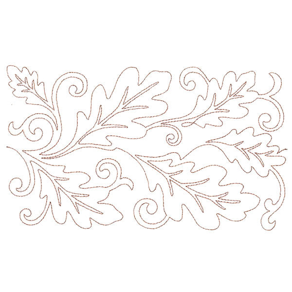 Spiraling Oak Leaves (Edge-to-Edge Quilting)