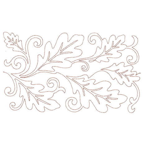 Spiraling Oak Leaves (Edge-to-Edge Quilting)