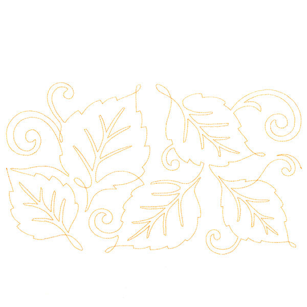 Spiraling Birch Leaves (Edge-to-Edge Quilting)