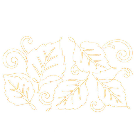 Spiraling Birch Leaves (Edge-to-Edge Quilting)