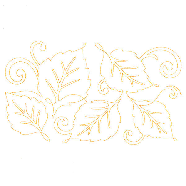 Spiraling Birch Leaves (Edge-to-Edge Quilting)