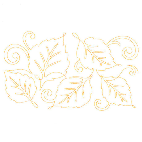 Spiraling Birch Leaves (Edge-to-Edge Quilting)