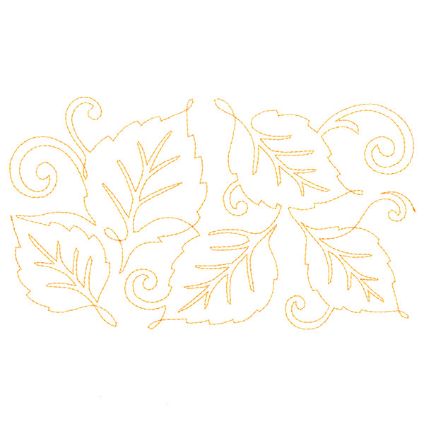 Spiraling Birch Leaves (Edge-to-Edge Quilting)