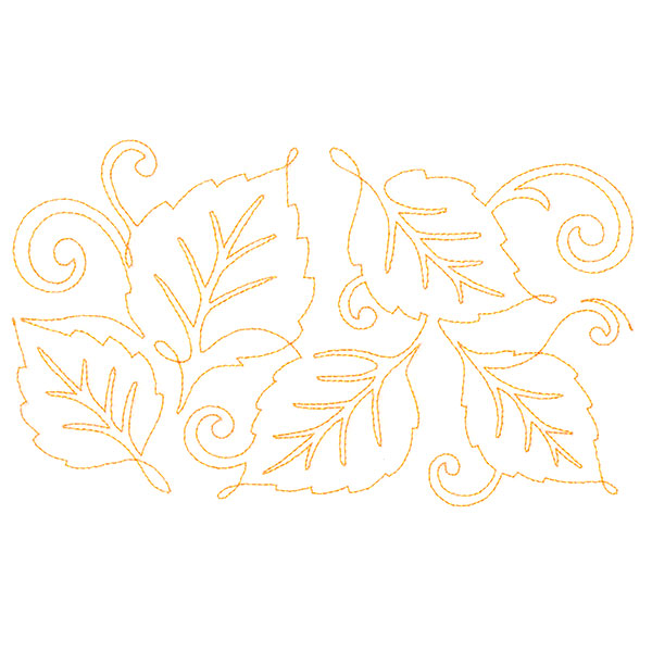 Spiraling Birch Leaves (Edge-to-Edge Quilting)