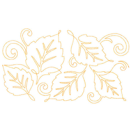 Spiraling Birch Leaves (Edge-to-Edge Quilting)