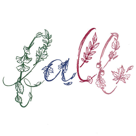 Fall Into Leaves Script (Vintage)