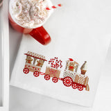 Candy Cane Christmas Train Border