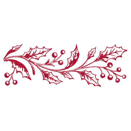 Festive Christmas Holly Border