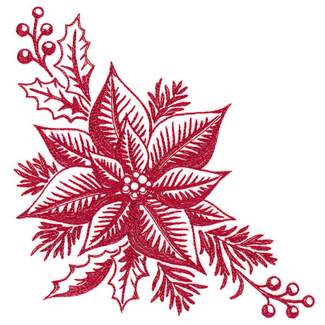 Festive Christmas Poinsettia Corner