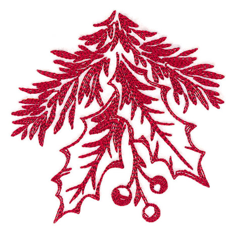 Festive Christmas Holly Accent