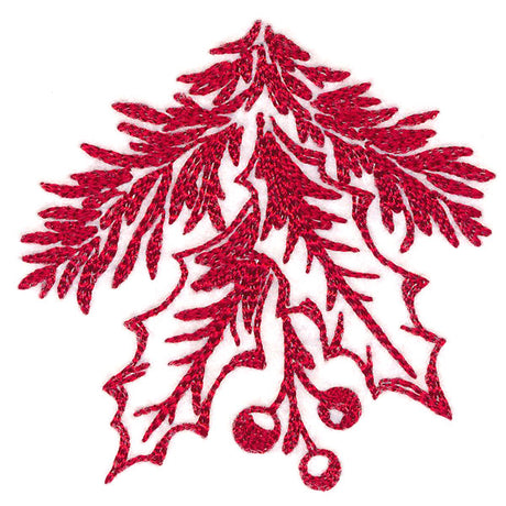 Festive Christmas Holly Accent