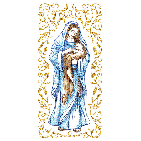 Mary & Baby Jesus in Botanicals