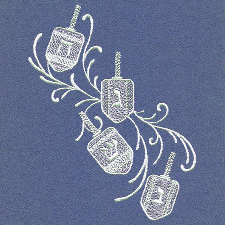 Dreidels in Swirls Feature