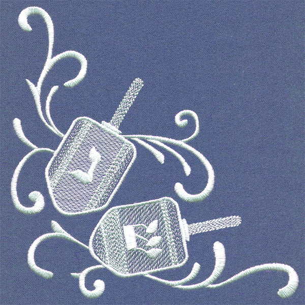 Dreidels in Swirls Corner