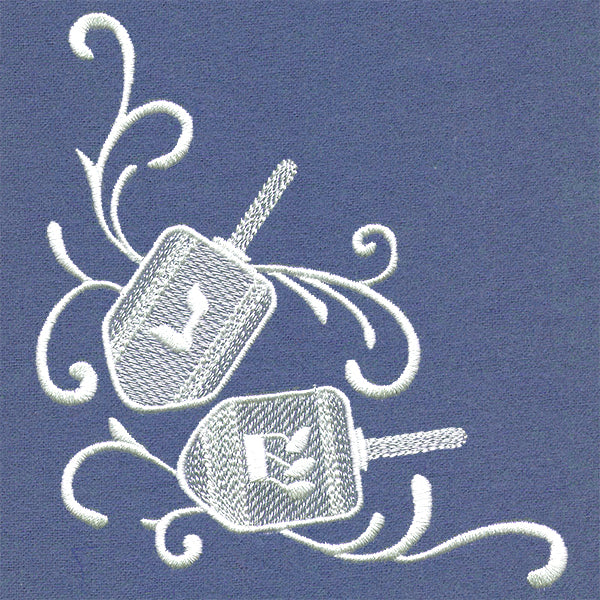 Dreidels in Swirls Corner