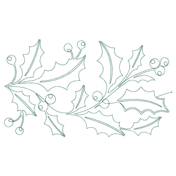 Christmas Wishes - Holly (Edge-to-Edge Quilting)