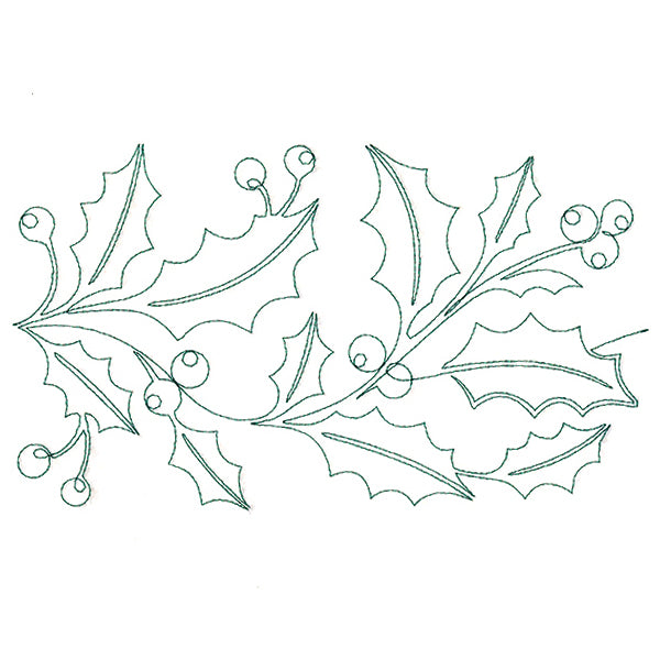 Christmas Wishes - Holly (Edge-to-Edge Quilting)
