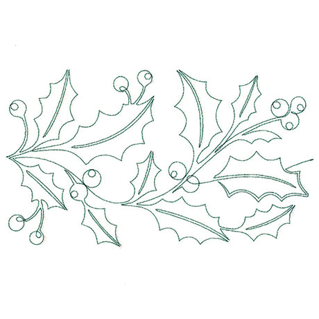 Christmas Wishes - Holly (Edge-to-Edge Quilting)