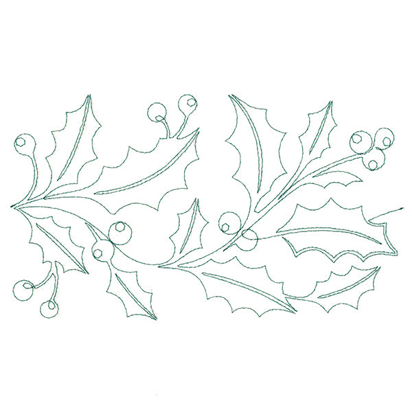 Christmas Wishes - Holly (Edge-to-Edge Quilting)