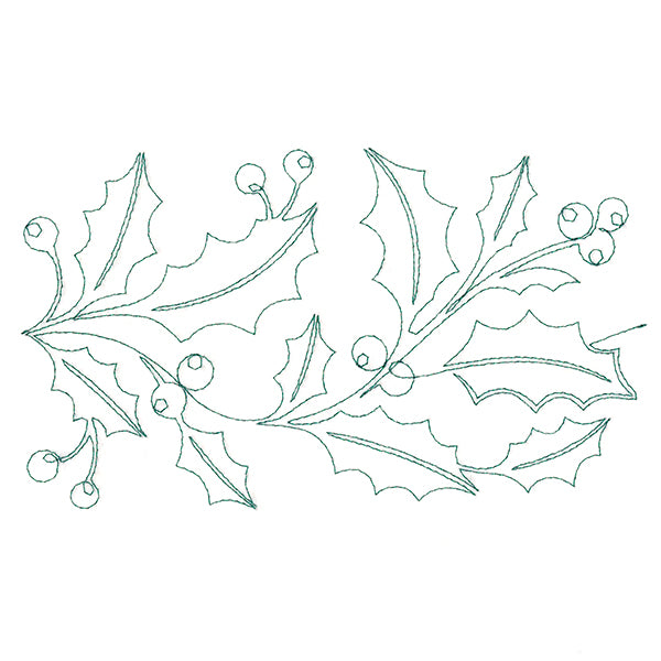 Christmas Wishes - Holly (Edge-to-Edge Quilting)