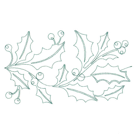 Christmas Wishes - Holly (Edge-to-Edge Quilting)