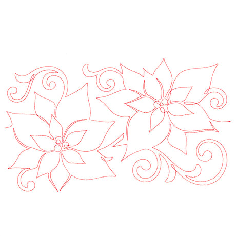 Christmas Wishes - Poinsettia (Edge-to-Edge Quilting)