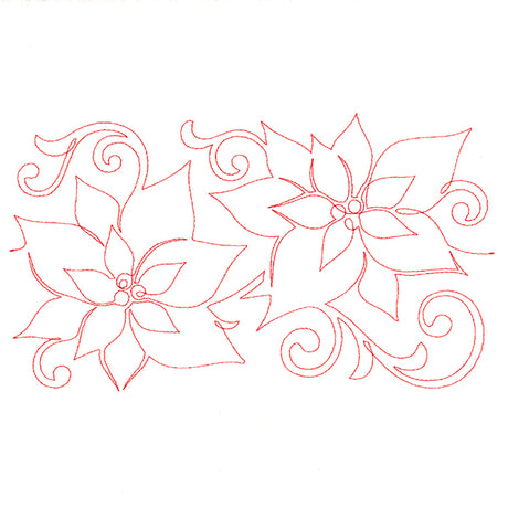 Christmas Wishes - Poinsettia (Edge-to-Edge Quilting)