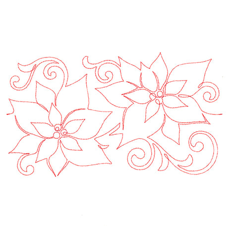 Christmas Wishes - Poinsettia (Edge-to-Edge Quilting)