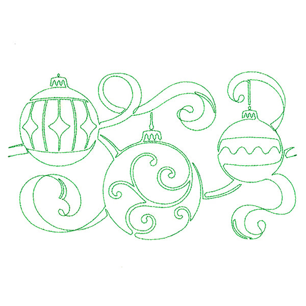 Christmas Wishes - Ornaments (Edge-to-Edge Quilting)