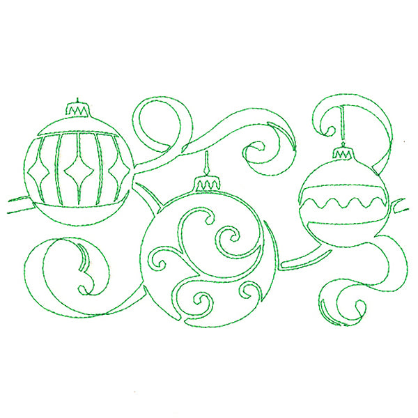 Christmas Wishes - Ornaments (Edge-to-Edge Quilting)