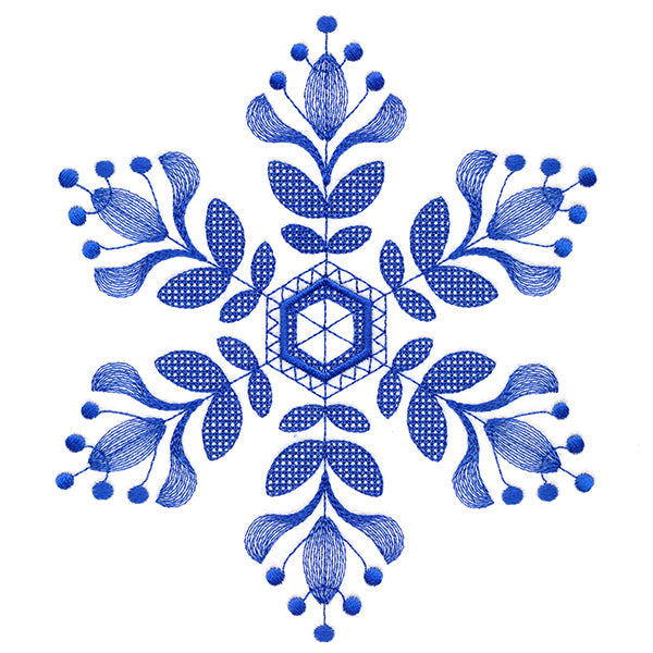 Winter Folk Art Snowflake 4