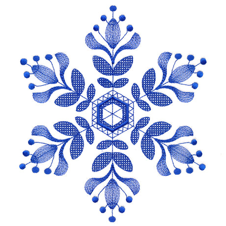 Winter Folk Art Snowflake 4