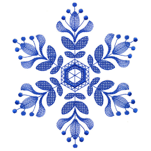 Winter Folk Art Snowflake 4