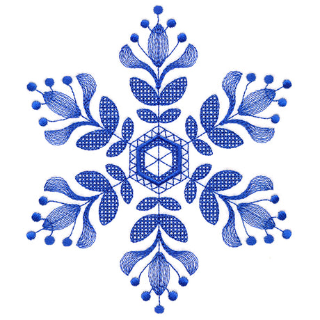 Winter Folk Art Snowflake 4