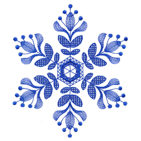 Winter Folk Art Snowflake 4