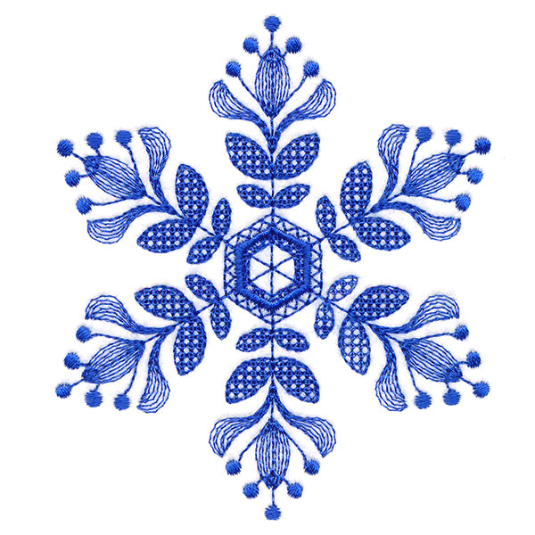 Winter Folk Art Snowflake 4