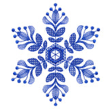 Winter Folk Art Snowflake 4