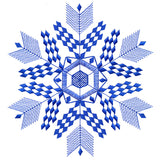 Winter Folk Art Snowflake 2