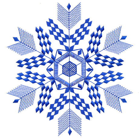 Winter Folk Art Snowflake 2