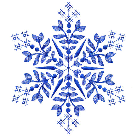 Winter Folk Art Snowflake 1