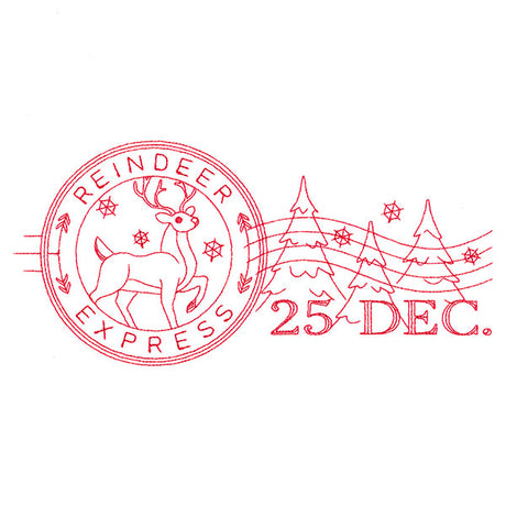 Reindeer Express Stamp