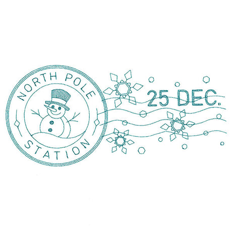 North Pole Station Stamp